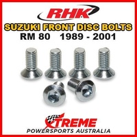 RHK MX FRONT HEAVY DUTY BRAKE DISC BOLT SET For Suzuki RM80 RM 80 1989-2001 DIRTBIKE