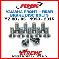 RHK FRONT + REAR HEAVY DUTY BRAKE DISC BOLTS YAMAHA YZ80 YZ85 YZ 80 85 1993-2015