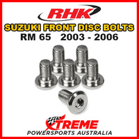 RHK MX FRONT HEAVY DUTY BRAKE DISC BOLT SET For Suzuki RM65 RM 65 2003-2006 DIRTBIKE