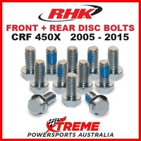 RHK FRONT + REAR HEAVY DUTY BRAKE DISC BOLT SET HONDA CRF450X CRF 450X 2005-2015