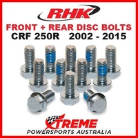 RHK FRONT + REAR HEAVY DUTY BRAKE DISC BOLT SET HONDA CRF250R CRF 250R 2002-2015