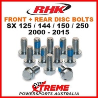 RHK FRONT + REAR HEAVY DUTY BRAKE DISC BOLTS KTM 125SX 144SX 150SX 250SX 00-2015