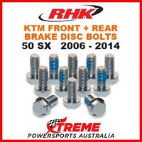 RHK MX FRONT + REAR HEAVY DUTY BRAKE DISC BOLTS KTM 50SX SX50 50 SX 2006-2014