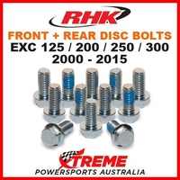 RHK FRONT + REAR HEAVY DUTY BRAKE DISC BOLTS KTM EXC 125 200 250 300 2000-2015