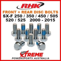 RHK FRONT + REAR H/DUTY BRAKE DISC BOLTS KTM SXF 250 350 450 505 520 525 00-2015