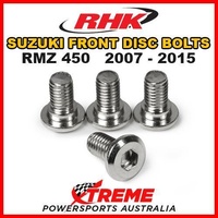 RHK MX FRONT HEAVY DUTY BRAKE DISC BOLT SET For Suzuki RMZ450 RM Z450 2007-2015 MOTO