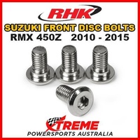 RHK MX FRONT HEAVY DUTY BRAKE DISC BOLT SET For Suzuki RMX450Z RMX 450Z 2010-2015
