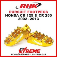 RHK MX GOLD ALLOY PURSUIT FOOTPEGS HONDA CR125 CR250 CR 125 250 2002-2013 MOTO