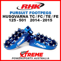 RHK BLUE ALLOY PURSUIT FOOTPEGS HUSQVARNA TC FC TE FE 125 250 350 450 501 14-15