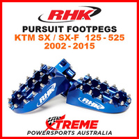 RHK BLUE ALLOY PURSUIT FOOTPEGS KTM SX SXF 125 250 350 450 505 525 2002-2015