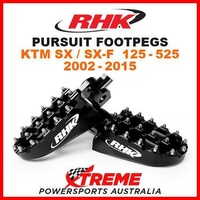 RHK BLACK ALLOY PURSUIT FOOTPEGS KTM SX SXF 125 250 350 450 505 525 2002-2015