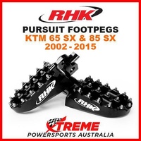 RHK MX BLACK ALLOY PURSUIT FOOTPEGS KTM 65SX 85SX SX65 SX85 SX 65 85 2002-2015