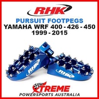 RHK MX BLUE ALLOY PURSUIT FOOTPEGS YAMAHA WR400F WR426F WR450F WRF 1999-2015