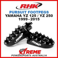 RHK MX BLACK ALLOY PURSUIT FOOTPEGS YAMAHA YZ125 YZ250 YZ 125 250 1999-2015 MOTO