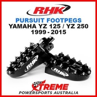 RHK MX BLACK ALLOY PURSUIT FOOTPEGS YAMAHA YZ125 YZ250 YZ 125 250 1999-2015 MOTO