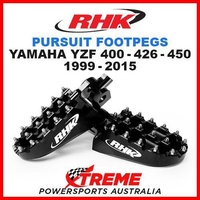 RHK MX BLACK ALLOY PURSUIT FOOTPEGS YAMAHA YZ400F YZ426F YZ450F YZF 1999-2015