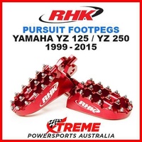 RHK MX RED ALLOY PURSUIT FOOTPEGS YAMAHA YZ125 YZ250 YZ 125 250 1999-2015 MOTO