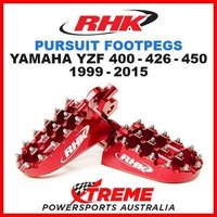 RHK MX RED ALLOY PURSUIT FOOTPEGS YAMAHA YZ400F YZ426F YZ450F YZF 1999-2015 MOTO