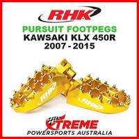 RHK MX GOLD ALLOY PURSUIT FOOTPEGS KAWASAKI KLX450R KLX 450R 2007-2015 DIRTBIKE