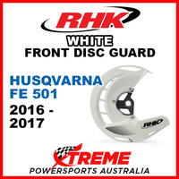 RHK White Front Disc Guard Husqvarna FE501 FE 501 2016-2017 FDG07-W