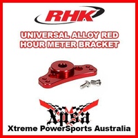 RHK UNIVERSAL BILLET ALLOY HOUR METER BRACKET ANODIZED RED DIRT BIKE MX
