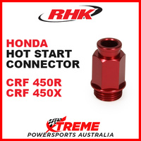 RHK HOT START CONNECTOR KEIHIN FCR CARBY RED HONDA CRF450R CRF450X CRF 450R 450X