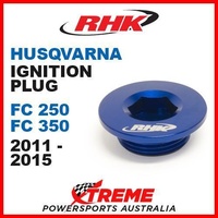 RHK MX OEM REPLACEMENT IGNITION PLUG COVER BLUE HUSQVARNA FC250 FC350 2011-2015