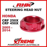 RHK STEERING HEAD STEM NUT RED HONDA CRF 250X CRF250X 450X CRF450X 2005-2014 MX