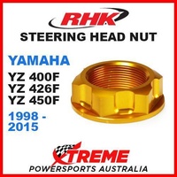 RHK MX STEERING HEAD STEM NUT GOLD YAMAHA YZF YZ YZ400F YZ426F YZ450F 98-2015