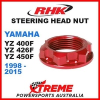 RHK MX STEERING HEAD STEM NUT RED YAMAHA YZF YZ YZ400F YZ426F YZ450F 98-2015