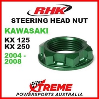 RHK MX STEERING HEAD STEM NUT GREEN KAWASAKI KX 125 250 KX125 KX250 04-2008 MOTO