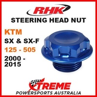 RHK MX STEERING HEAD STEM NUT BLUE KTM SX SXF 125 250 350 450 505 525 2000-2015