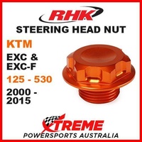 RHK STEERING HEAD STEM NUT ORANGE KTM EXC F 125 200 250 350 450 500 530 00-2015