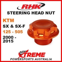 RHK MX STEERING HEAD STEM NUT ORANGE For KTM SX SXF 125 250 350 450 505 525 00-2015