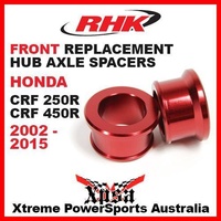 RHK REPLACEMENT AXLE SPACER FRONT HONDA CRF250R CRF 250R CRF450R 450R 02-15 RED