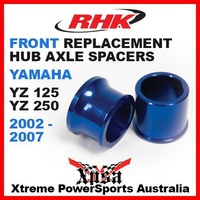 RHK REPLACEMENT AXLE SPACER FRONT YAMAHA YZ125 YZ250 YZ 125 250 2002-2007 BLUE