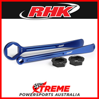 Blue Combo Box Tyre Lever Set 32mm 22mm 27mm 10/12mm Axle Honda Yamaha Kawasaki