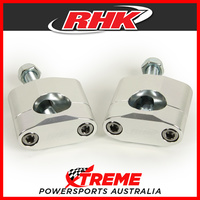 RHK Silver 1-1/8" Tapered 35mm Bar Riser Upgrade from 7/8 Rubber Style 10mm Bolt