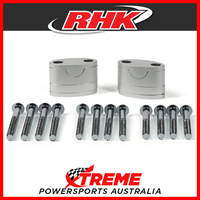 RHK Silver 7/8" Adjustable Bar Mount Kit 30mm Riser Standard Handlebar
