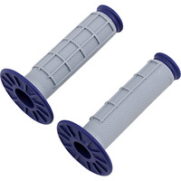 Renthal Blue/Grey Half Waffle Dual Compound MX Grips Dirt Bike Motocross G157
