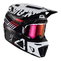 Leatt V23 9.5 Carbon White Moto Helmet Kit