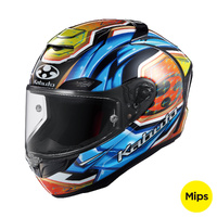 Kabuto F17 GP MIPS GLANZ Blue/Yellow XXL