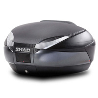 Shad SH48 Motorcycle Top Case 48L Black Carbon BONUS Backrest Carbon Panel