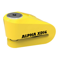 Oxford Alpha Xd14 Stainless Disc Lock(14mm Pin) - Yellow