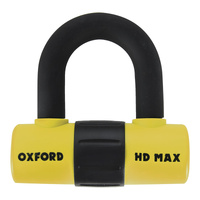 Oxford Disc Lock & Padlock Heavy Duty Max 14mm - Yellow