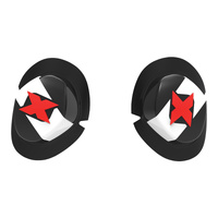Oxford Pair Knee Sliders - White / Black