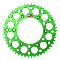 Renthal 49 Tooth Green Rear Alloy Ultralight Sprocket for Kawasaki KX65 2000-2023