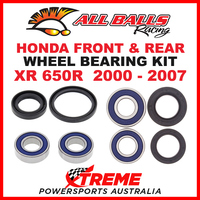 HONDA XR650R 2000-2007 25-1076 + 25-1113 FRONT & REAR WHEEL BEARING KIT OFF ROAD