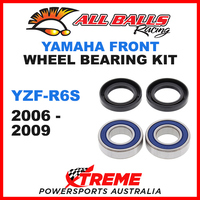 All Balls 25-1403 Yamaha YZF-R6S 600cc 2006-2009 Front Wheel Bearing Kit