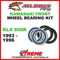 MX Front Wheel Bearing Kit Kawasaki KLX650R KLX 650R 1993-1996, All Balls 25-1444